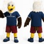 White Brown Yellow Eagle Mascot Costume