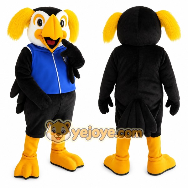 Black Yellow Blue Toucan Mascot Costume