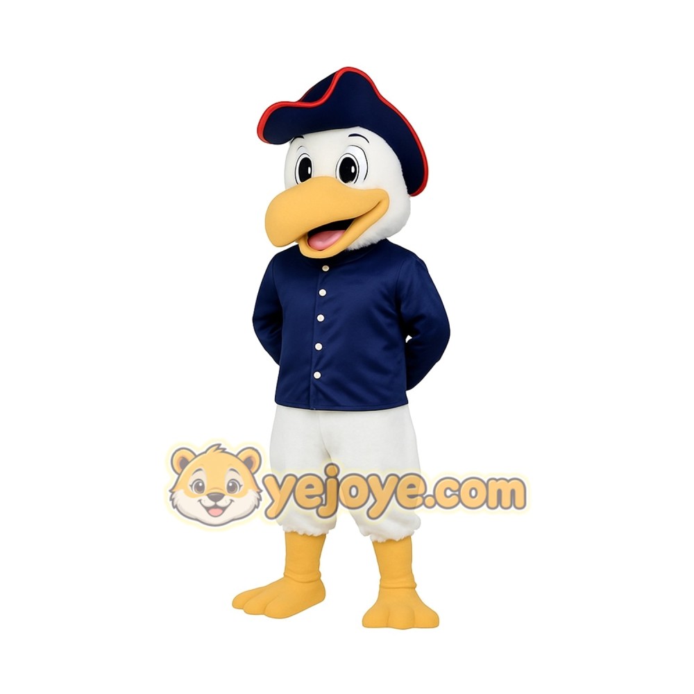 Navy White Eagle Mascot Costume Navy White Eagle Mascot Costume