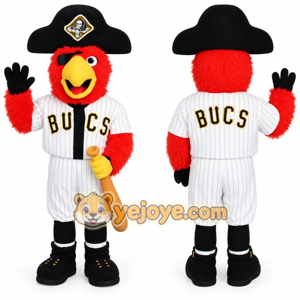 Red White Black Pirate Parrot Mascot Costume