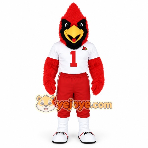 Red White Cardinal Sports Bird Mascot Costume Red White Cardinal Sports Bird Mascot Costume