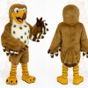 Brown White Yellow Eagle Mascot Costume