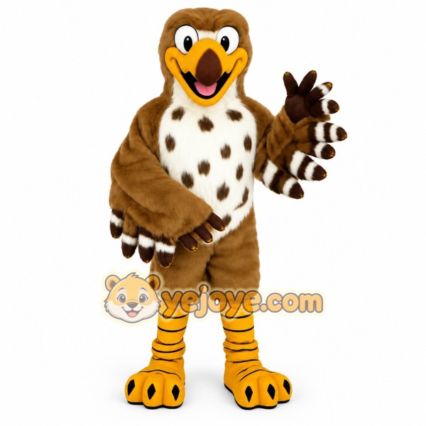 Brown White Yellow Eagle Mascot Costume Brown White Yellow Eagle Mascot Costume