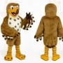 Brown White Yellow Eagle Mascot Costume