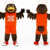 Brown Orange Falcon Mascot Costume