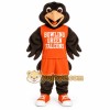 Dark Brown Orange Falcon Mascot Costume Dark Brown Orange Falcon Mascot Costume
