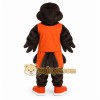 Dark Brown Orange Falcon Mascot Costume Dark Brown Orange Falcon Mascot Costume