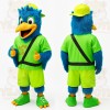 Blue Green Bird Mascot Costume