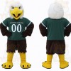 Green White Brown Eagle Mascot Costume