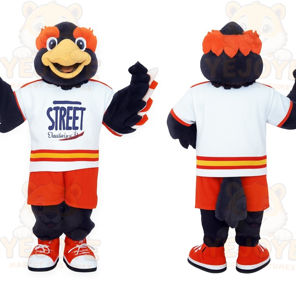 Navy Orange White Bird Mascot Costume