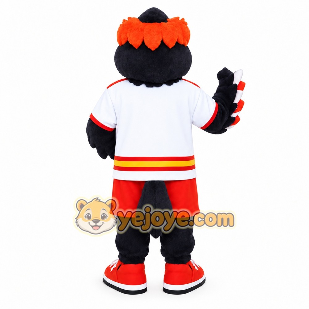 Navy Orange White Bird Mascot Costume Navy Orange White Bird Mascot Costume