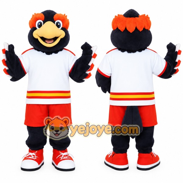 Navy Orange White Bird Mascot Costume