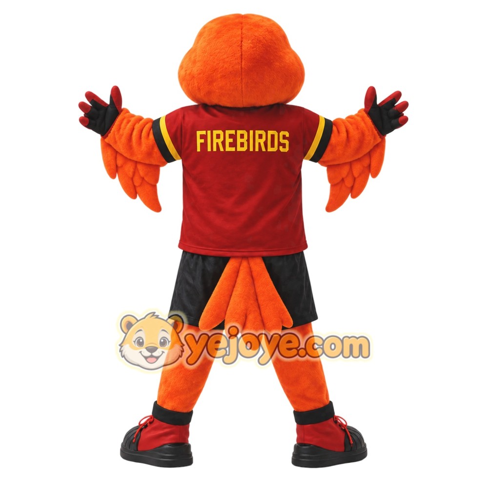 Orange Red Firebird Mascot Costume Orange Red Firebird Mascot Costume