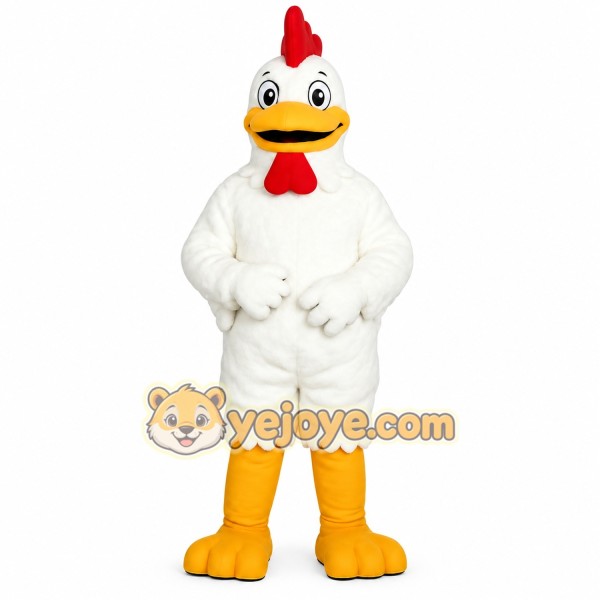 White Yellow Red Chicken Mascot Costume White Yellow Red Chicken Mascot Costume