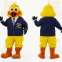Yellow Duck In Navy Blazer Mascot Costume