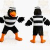 Black White Orange Sailor Crow Mascot Costume