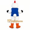 White Blue Orange Chicken Mascot Costume White Blue Orange Chicken Mascot Costume