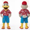 Red Blue Yellow Hawaiian Bird Mascot Costume
