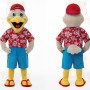 Red Blue Yellow Hawaiian Bird Mascot Costume