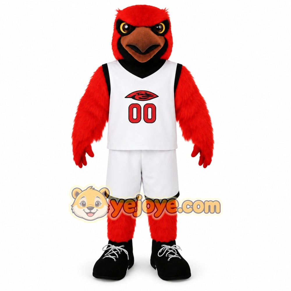Red White Cardinal Mascot Costume Red White Cardinal Mascot Costume