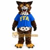 Brown Blue Owl Mascot Costume
