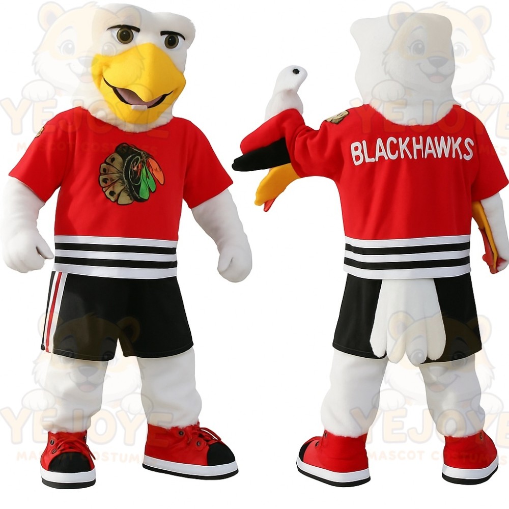 Red White Yellow Eagle Mascot Costume