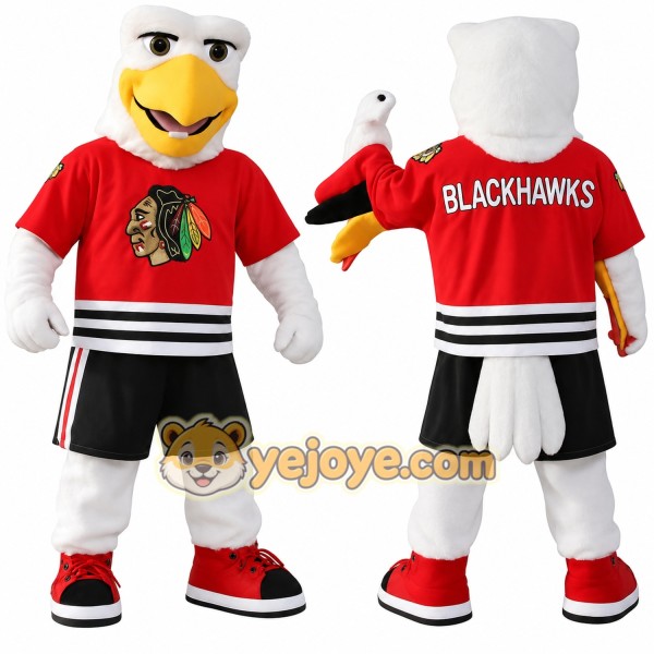Red White Yellow Eagle Mascot Costume