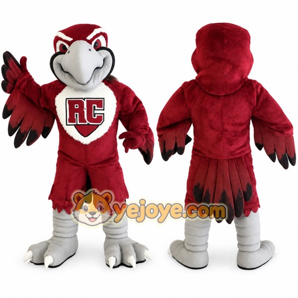 Burgundy White Eagle Mascot Costume