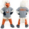 White Orange Gray Seagull Mascot Costume