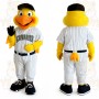 Yellow White Baseball Duck Mascot Costume
