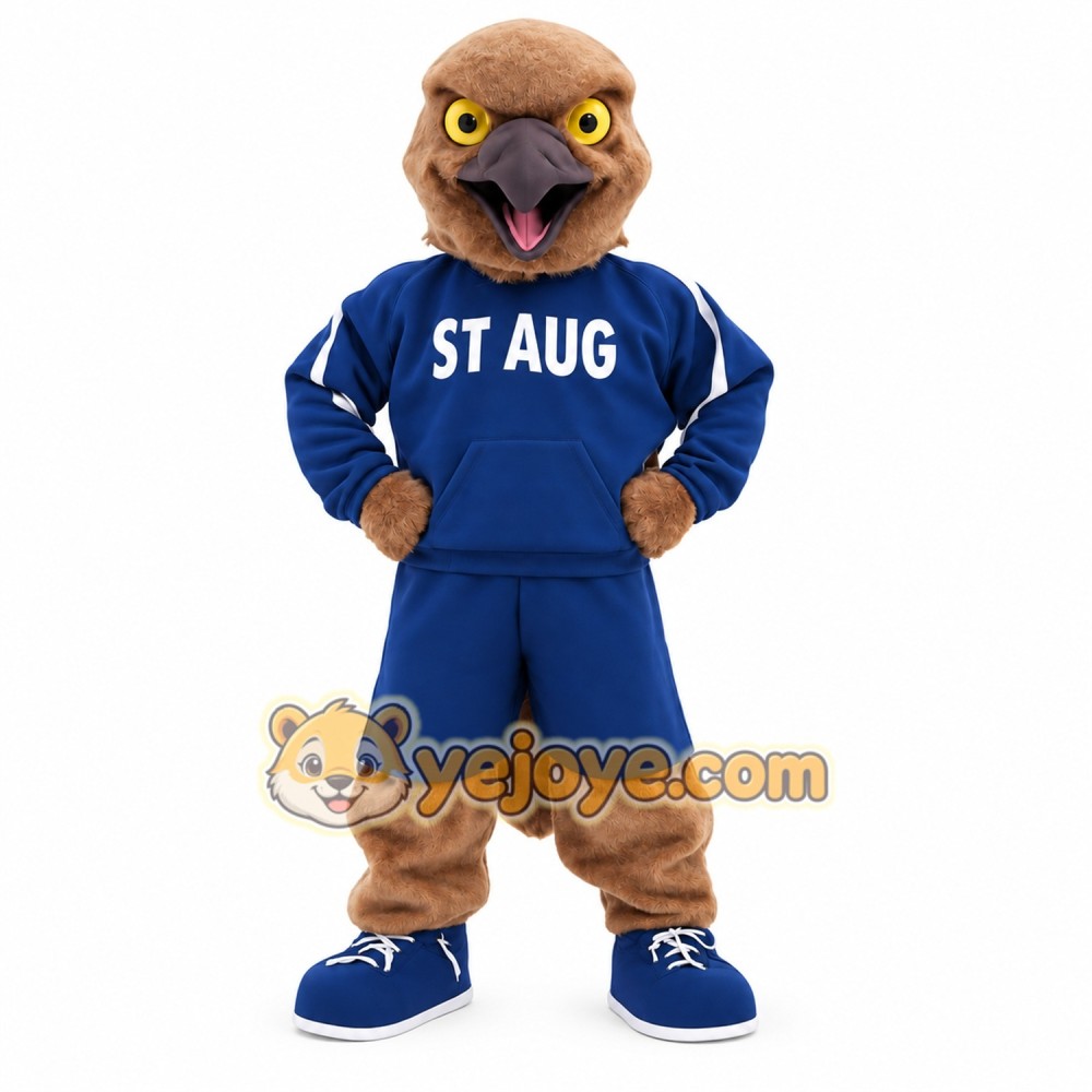 Brown Navy Hawk Mascot Costume Brown Navy Hawk Mascot Costume