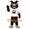 Dark Brown Owl Mascot Costume with White Shirt Dark Brown Owl Mascot Costume with White Shirt