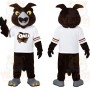 Dark Brown White Gray Eagle Mascot Costume