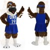 Brown White Blue Eagle Cheerleader Mascot Costume