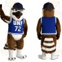 Brown White Blue Osprey Mascot Costume