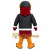 Burgundy Gray Aviator Eagle Mascot Costume Burgundy Gray Aviator Eagle Mascot Costume