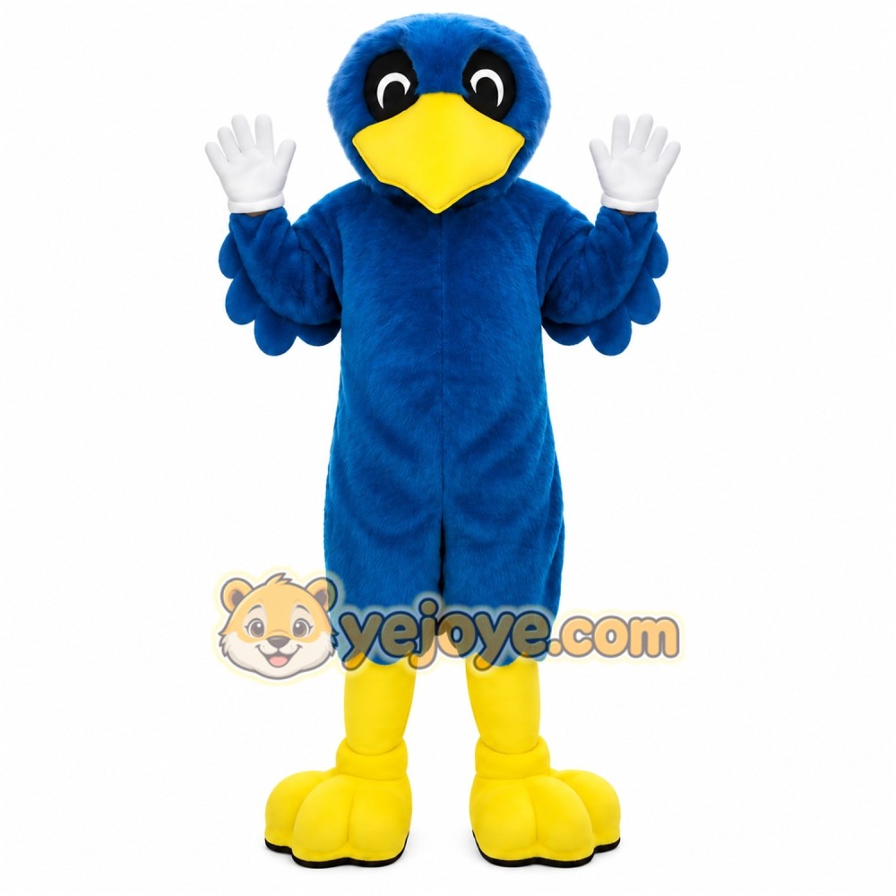 Blue Yellow Bird Mascot Costume