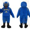 Blue Black Bird Mascot Costume