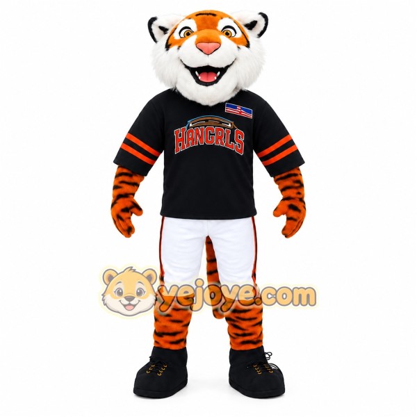 Orange Black White Tiger Mascot Costume