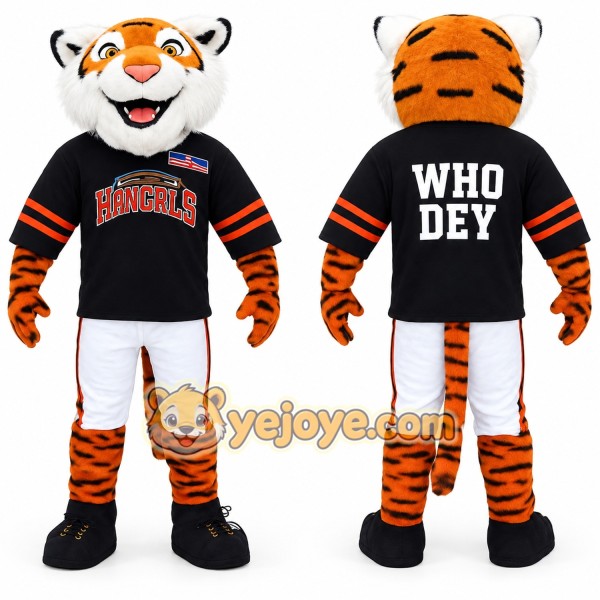Orange Black White Tiger Mascot Costume