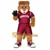 Brown Burgundy Sports Cougar Mascot Costume Brown Burgundy Sports Cougar Mascot Costume
