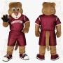 Brown Burgundy Sports Cougar Mascot Costume
