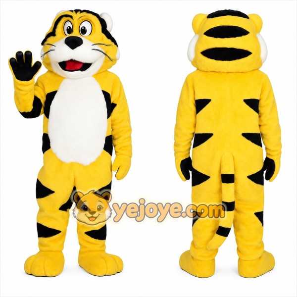 Yellow Black Tiger Mascot Costume