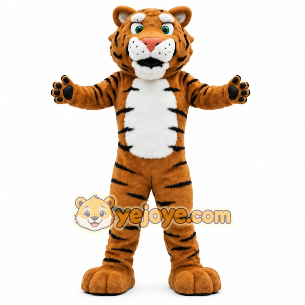 Brown Tiger Mascot Costume Brown Tiger Mascot Costume