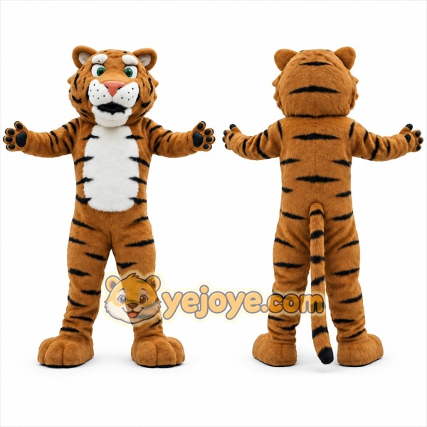 Brown Tiger Mascot Costume
