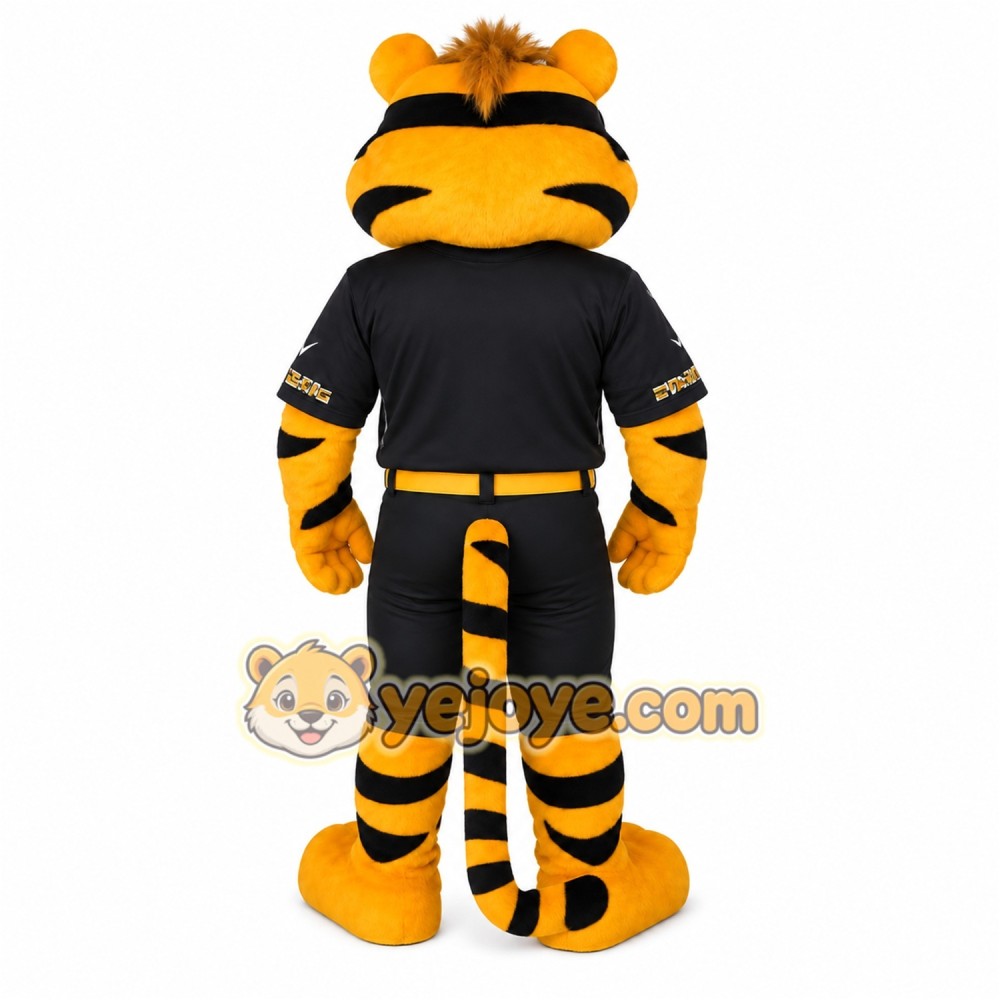 Yellow Black Tiger Mascot Costume