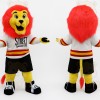 Yellow Red White Sports Lion Mascot Costume