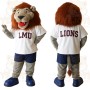 Brown Gray Lion Mascot Costume