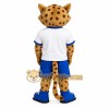Tan Brown Spotted Leopard Mascot Costume Tan Brown Spotted Leopard Mascot Costume