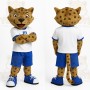 Tan Brown Spotted Leopard Mascot Costume